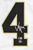 Cam Jordan Autographed White Pro Style Jersey - Beckett W Hologram *Silver