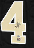 Cam Jordan Autographed Black Pro Style Jersey - Beckett W Hologram *Black