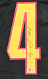 Frankie Luvu Autographed Black Pro Style Jersey - Beckett W Hologram *Black
