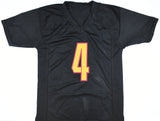 Frankie Luvu Autographed Black Pro Style Jersey - Beckett W Hologram *Black