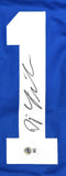 DJ Giddens Autographed Blue Pro Style Jersey - Beckett W Hologram *Black