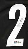 Kaleb Johnson Autographed Black Pro Style Jersey - Beckett W Hologram *Black