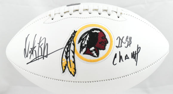 Dexter Manley Autographed Washington Redskins Logo Football 2x SB Champ - Prova