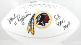 Mark Rypien Autographed Washington Redskins Logo Football SB MVP- Beckett W Holo