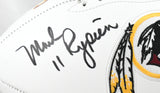 Mark Rypien Autographed Washington Redskins Logo Football SB MVP- Beckett W Holo
