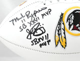 Mark Rypien John Riggins Doug Williams Signed Redskins Logo Football- Beckett W