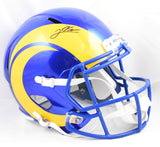 Jared Verse Autographed Los Angeles Rams F/S Speed Helmet - Beckett W Hologram