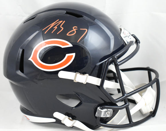 Luther Burden Autographed Chicago Bears F/S Speed Helmet -Beckett W Holo *Orange