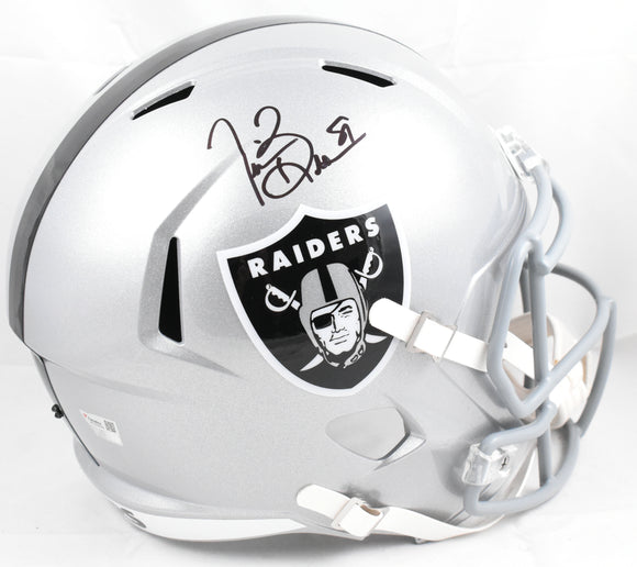Tim Brown Autographed Raiders F/S Speed Helmet - Fanatics *Black