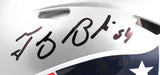 Tedy Bruschi Autographed Patriots F/S Speed Authentic Helmet - Beckett W Holo
