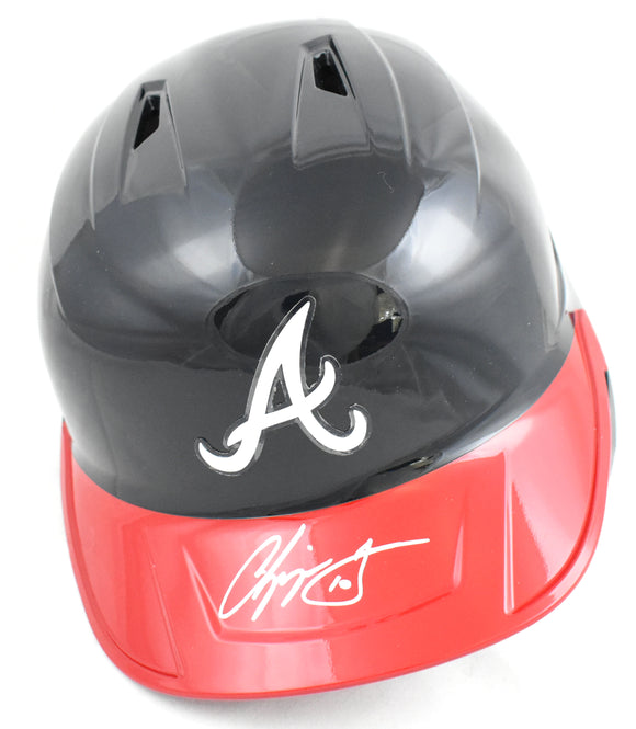 Chipper Jones Autographed Atlanta Braves F/S Replica Helmet w/Stand