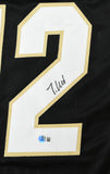 Travis Hunter Autographed Black College Style Jersey - Beckett W Hologram *Black