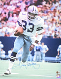 Tony Dorsett Autographed Dallas Cowboys 16x20 Running Photo - Beckett W Hologram
