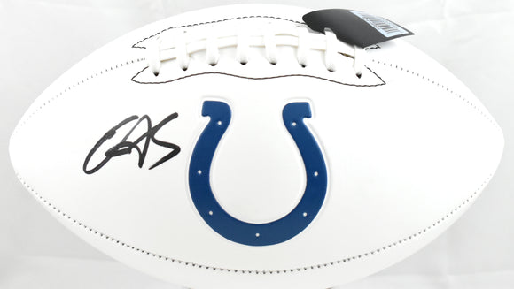 Edgerrin James Autographed Indianapolis Colts Logo Football - Beckett W Hologram