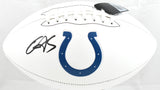 Edgerrin James Autographed Indianapolis Colts Logo Football - Beckett W Hologram