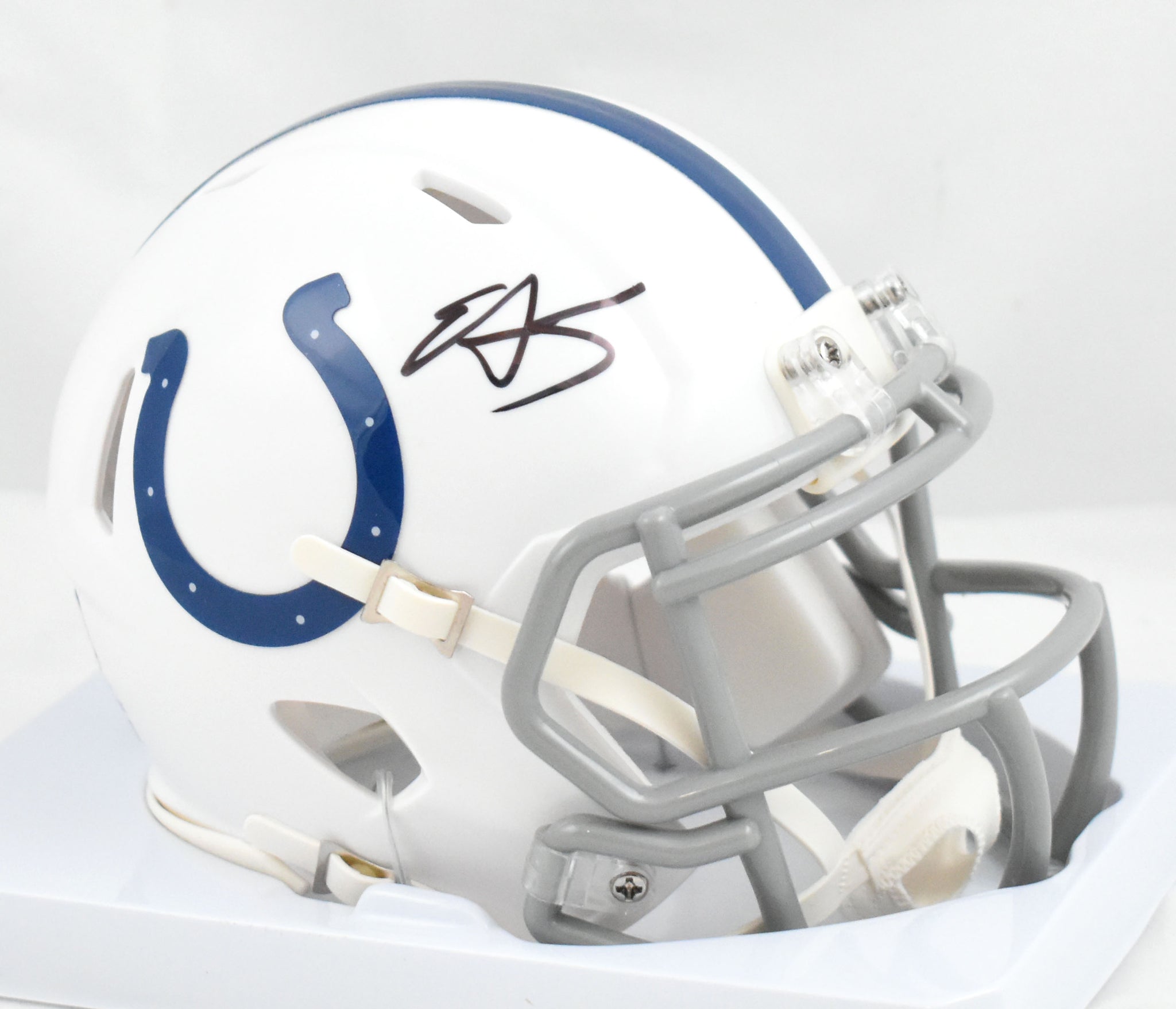 Edgerrin James Autographed Indianapolis Colts Speed Mini Helmet- Becke – The Jersey Source