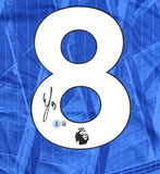 Enzo Fernandez Autographed Chelsea Home Soccer Jersey #8 - Beckett W Hologram *L