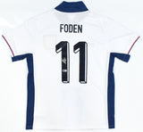 Phil Foden Autographed England Home Soccer Jersey #11 - Beckett Hologram *L