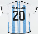 Alexis Mac Allister Autographed Argentina Home Soccer Jersey #20-Beckett Holo*XL