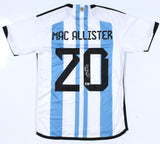 Alexis Mac Allister Autographed Argentina Home Soccer Jersey #20-Beckett Holo *M