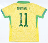 Gabriel Martinelli Autographed Brazil Home Soccer Jersey #11-Beckett Hologram *L