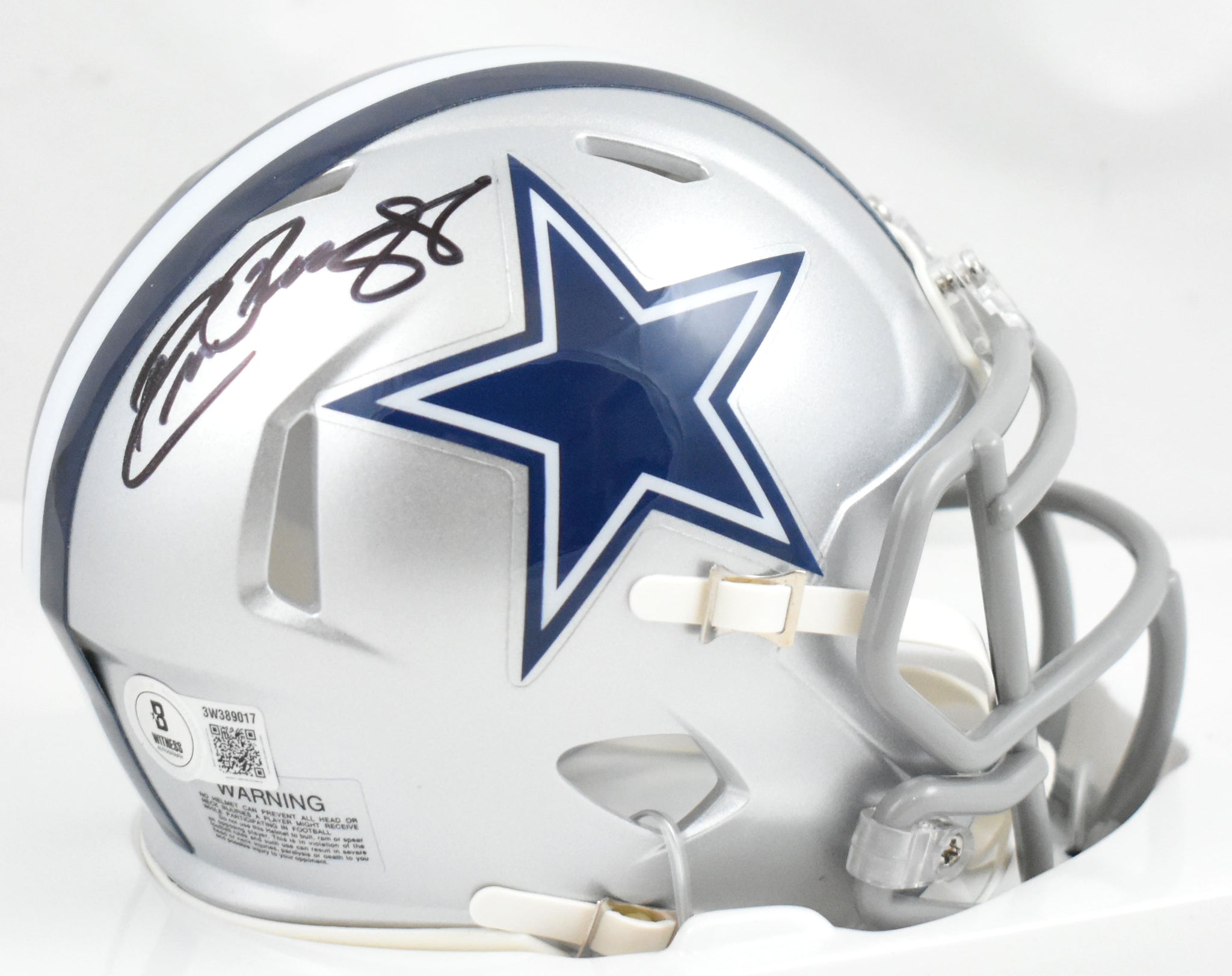dallas cowboy football helmet and ball Deion Sanders Signed Dallas Cowboys Mini Speed Helmet BAS