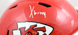 Xavier Worthy Autographed Kansas City Chiefs F/S Speed Helmet - Fanatics *White