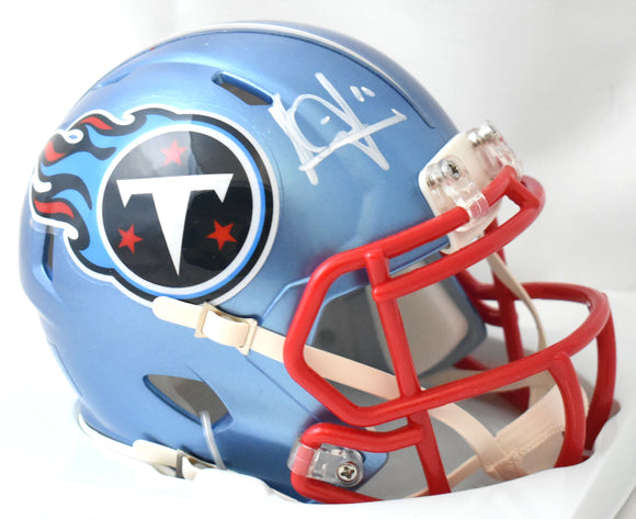 Vince Young Autographed Tennessee Titans Speed Mini Helmet - Beckett W Hologram