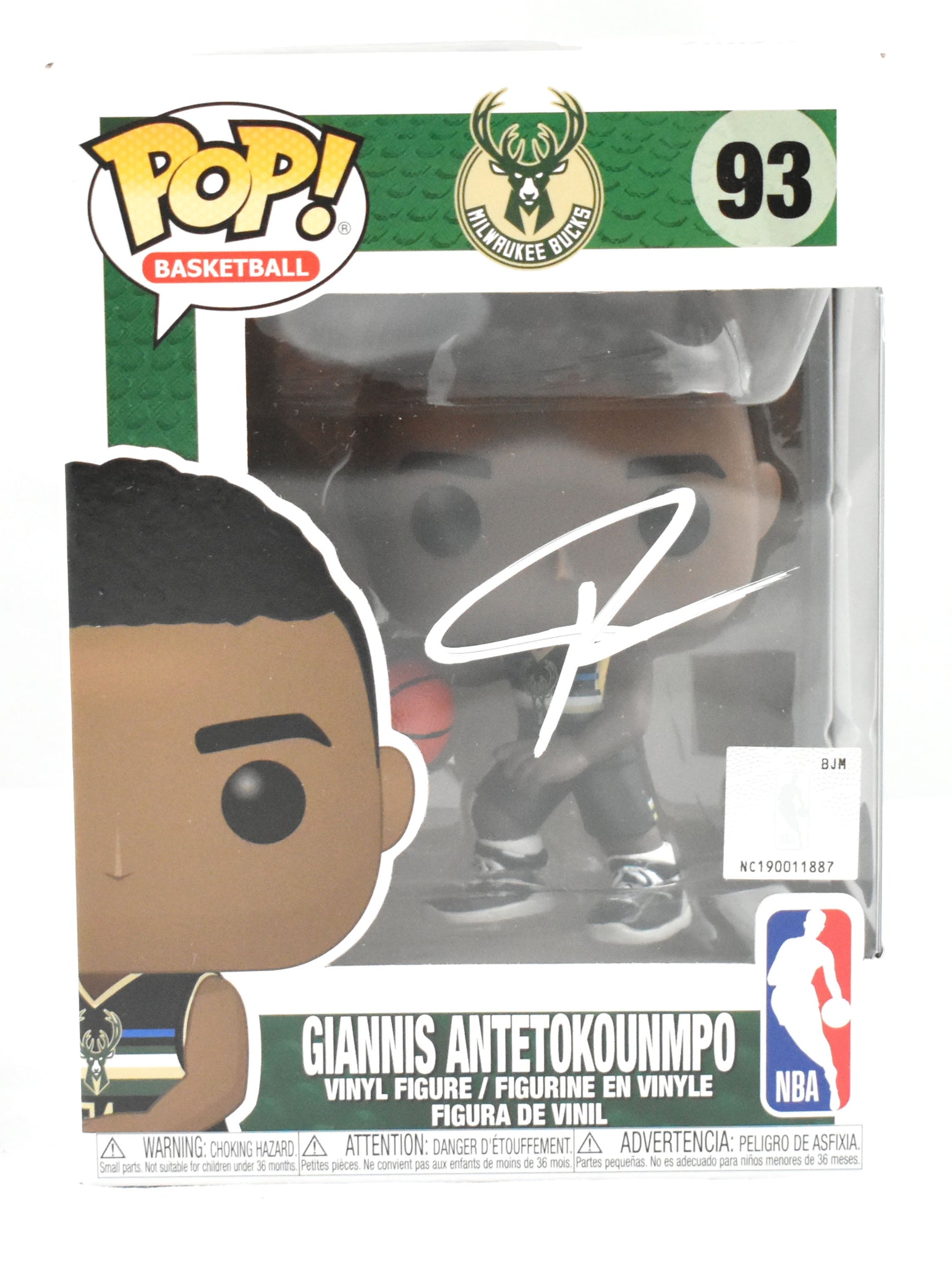 Giannis Antetokounmpo Autographed Milwaukee Bucks Funko Pop #93