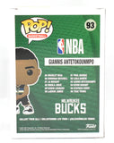 Giannis Antetokounmpo Autographed Milwaukee Bucks Funko Pop #93- Beckett W Holo