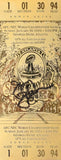 Jimmy Johnson Signed Cowboys Replica Gold Super Bowl XXVIII Ticket- Beckett Holo