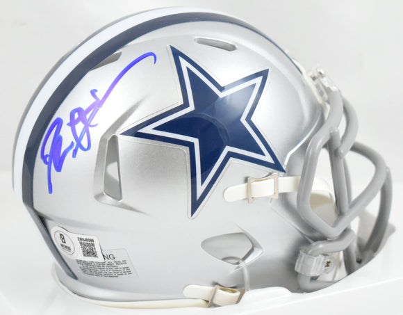 Deion Sanders Autographed Dallas Cowboys Speed Mini Helmet- Beckett W Holo *Blue