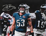 Zack Baun Autographed Philadelphia Eagles16x20 Celebration Photo- Beckett W Holo