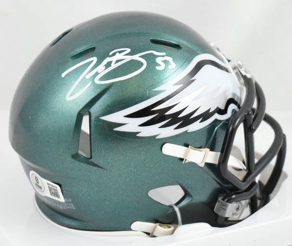 Zack Baun Autographed Philadelphia Eagles Speed Mini Helmet - Beckett W Hologram