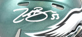 Zack Baun Autographed Philadelphia Eagles Speed Mini Helmet - Beckett W Hologram