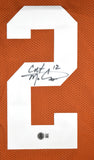 Colt McCoy Autographed Orange College Style Jersey- Beckett W Hologram *Black