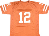 Colt McCoy Autographed Orange College Style Jersey- Beckett W Hologram *Black