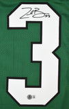 Zack Baun Autographed Green Pro Style Jersey - Beckett W Hologram *Black