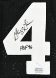 George Gervin Autographed Black Pro Style Jersey w/ HOF - JSA *Black