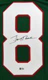 Jerry Rice Autographed Green College Style Jersey - Beckett *Black