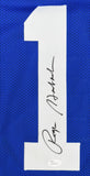 Roger Staubach Autographed Blue Pro Style Jersey - JSA W *Black