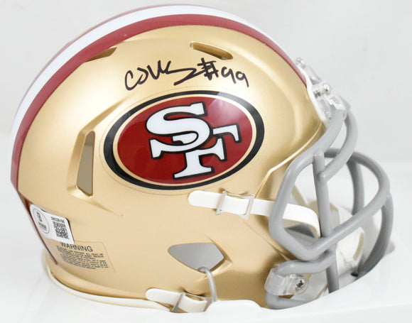 CJ West Autographed San Francisco 49ers Speed Mini Helmet- Beckett W Hologram
