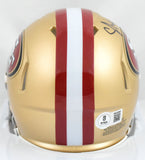 Upton Stout Autographed San Francisco 49ers Speed Mini Helmet - Beckett W Holo