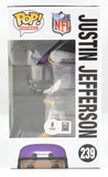 Justin Jefferson Autographed Minnesota Vikings Funko Pop #239 - Beckett W Holo