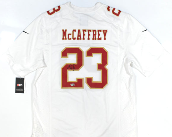 Christian McCaffrey Autographed 49ers Nike Tundra Game Jersey - Fanatics *Black