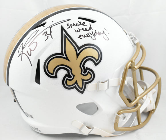 Ricky Williams Autographed Saints F/S Alt 25 Speed Helmet SWED - Beckett W Holo