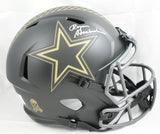 Roger Staubach Autographed Cowboys F/S Salute 2025 Speed Helmet - Beckett W Holo
