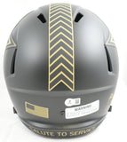 Roger Staubach Autographed Cowboys F/S Salute 2025 Speed Helmet - Beckett W Holo