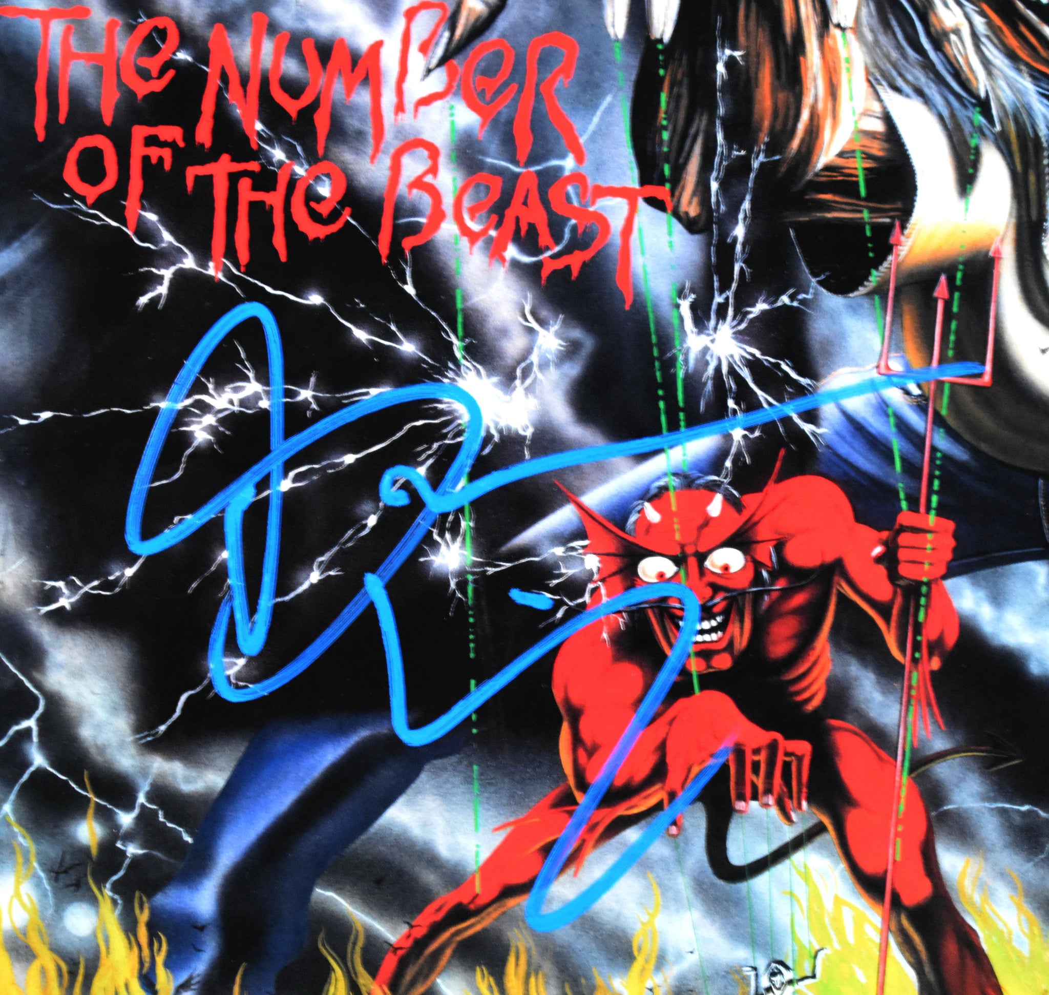 Bruce Dickinson Autographed Iron Maiden The Number of the Beast