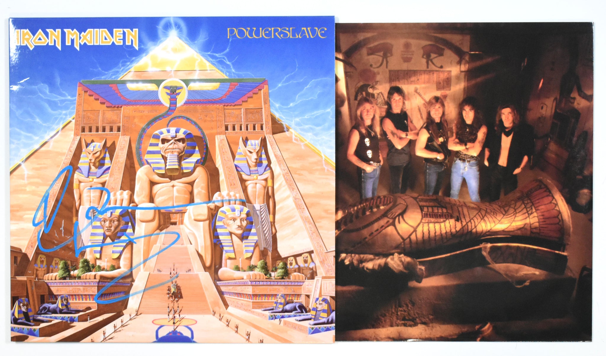Bruce Dickinson Autographed Iron Maiden Powerslave Vinyl - Beckett